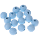 30 perles à rainures 10 mm : bleu bébé