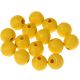 5 rýhovaných korálků 10mm : žlutá
