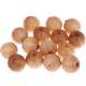 30 rýhovaných korálků 10mm : přírodní
