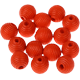 30 grooved beads, 10 mm : orange