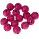 5 koraików z rowkami 10 mm : masa perłowa ciemno różowy