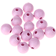 5 Ribbelkralen 10mm : paarlemoer roze