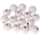 5 Perline rigate 10 mm : madreperla bianco