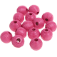 30 koraików z rowkami 10 mm : różowy