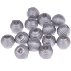 30 koraików z rowkami 10 mm : srebrny