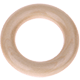 Wooden ring in 50 mm without holes : natural