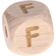 Cubes à lettres bruts gravés au laser, 10 mm (Chalkboard) : F