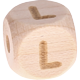 Необработанные кубики с буквами с лазерной гравировкой, 10 мм (Chalkboard) : L