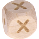 Cubes à lettres bruts gravés au laser, 10 mm (Chalkboard) : X