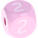 Cubos con letras en relieve de 10 mm en color rosa : 2