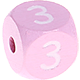 Cubos con letras en relieve de 10 mm en color rosa : 3