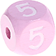 Розовые Кубики с рельефными буквами 10 мм : 5