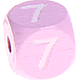 Розовые Кубики с рельефными буквами 10 мм : 7