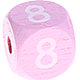 Dadi rosa con lettere ad incavo 10 mm : 8