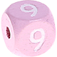 Cubos con letras en relieve de 10 mm en color rosa : 9