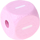Růžové ražené kostky s písmenky 10 mm : Spojovací čárka