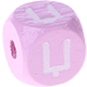 Розовые Кубики с рельефными буквами 10 мм – сербский : Џ