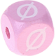 Cubos con letras en relieve de 10 mm en color rosa : Ø