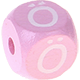 Cubos con letras en relieve de 10 mm en color rosa : Ö