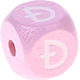 Розовые Кубики с рельефными буквами 10 мм – хорватский язык : Đ