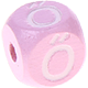 Розовые Кубики с рельефными буквами 10 мм – венгерский язык : Ő