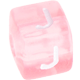 Rosa bokstavstärningar av plast – valfria : J