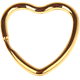 Kroužek na klíče tvaru srdce : zlatá