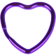 Kroužek na klíče tvaru srdce : purpurová