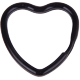 Kroužek na klíče tvaru srdce : černá