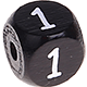 Černé ražené kostky s písmenky 10 mm : 1
