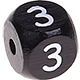 Černé ražené kostky s písmenky 10 mm : 3