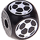 Черные кубики с рельефными буквами 10 мм – изображениями : футбольный