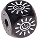 Черные кубики с рельефными буквами 10 мм – изображениями : солнце