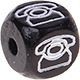 Czarne wytłaczane kostki z literami 10mm – obrazki : telefon