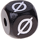 Černé ražené kostky s písmenky 10 mm : Ø