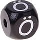 Cubos con letras en relieve de 10 mm en color negro : Ö