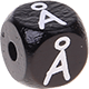 Black embossed letter cubes, 10 mm : Å