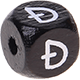 Cubos em preto com letras em relevo, de 10 mm – Croata : Đ