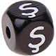 Cubos em preto com letras em relevo, de 10 mm – Turco : Ş