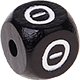 Black embossed letter cubes, 10 mm – Greek : Θ