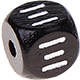 Cubos con letras en relieve de 10 mm en color negro en griego : Ξ
