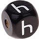 Cubos em preto com letras em relevo, de 10 mm – Cazaque : Һ
