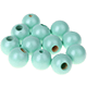 2 perles de sécurité 15 mm : nacre menthe