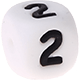 Weiße Silikon-Buchstabenwürfel, 12 mm : 2
