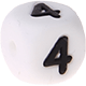 Weiße Silikon-Buchstabenwürfel, 10 mm : 4