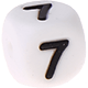 Weiße Silikon-Buchstabenwürfel, 12 mm : 7