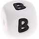 Weiße Silikon-Buchstabenwürfel, 10 mm : B