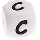 Weiße Silikon-Buchstabenwürfel, 12 mm : C