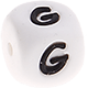 Weiße Silikon-Buchstabenwürfel, 10 mm : G