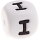 Weiße Silikon-Buchstabenwürfel, 12 mm : I